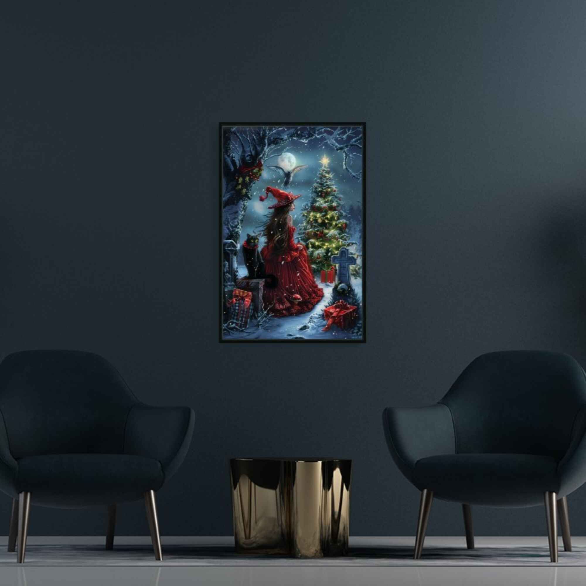 Witchmas Magic Christmas Wall Art: Halloween Holiday Decor