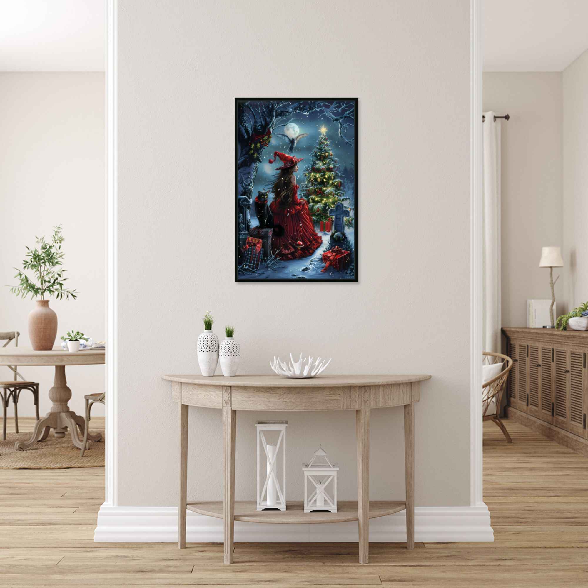 Witchmas Magic Christmas Wall Art: Halloween Holiday Decor